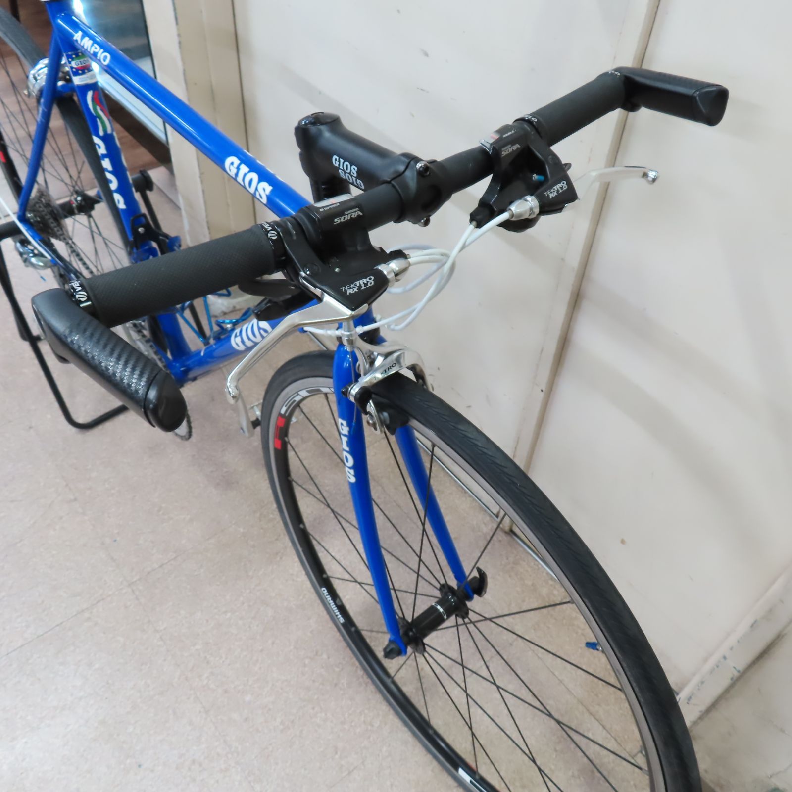 GIOS ジオス ロードバイク AMPIO フラットバー 2×9速 ジオスブルー 540
