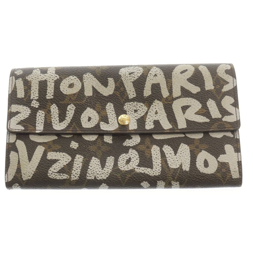 LOUIS VUITTON (ルイヴィトン) モノグラム グラフィティ ポルトモネ クレディ 二つ折り長財布 ブラウン M92189