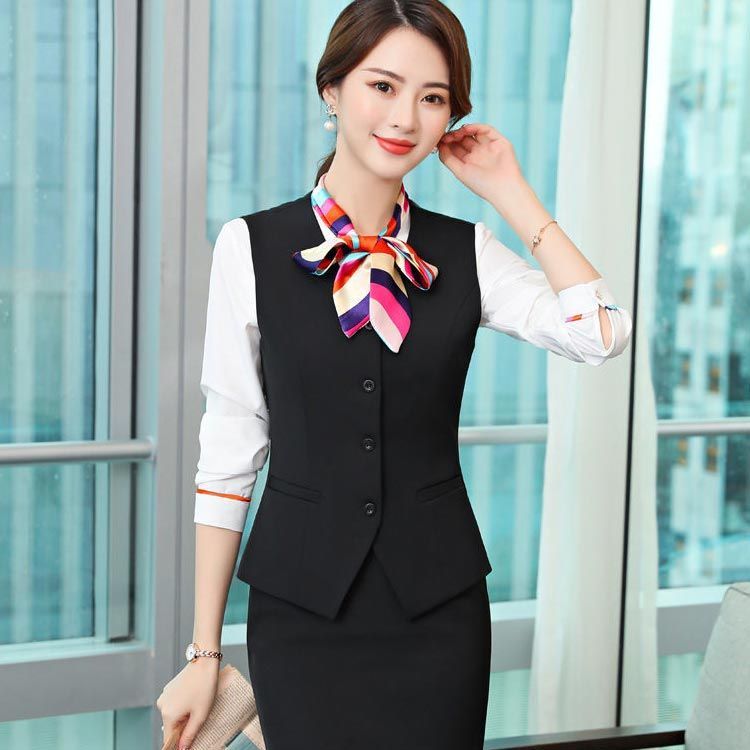 レディース ベスト 事務服 オフィス 制服 ノースリーブ 事務服