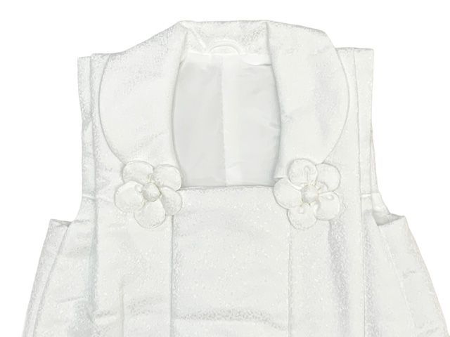 被布コート 単品 七五三 3歳 女の子 シンプルな無地の被布コート 合繊 白系 TYHF4342-01