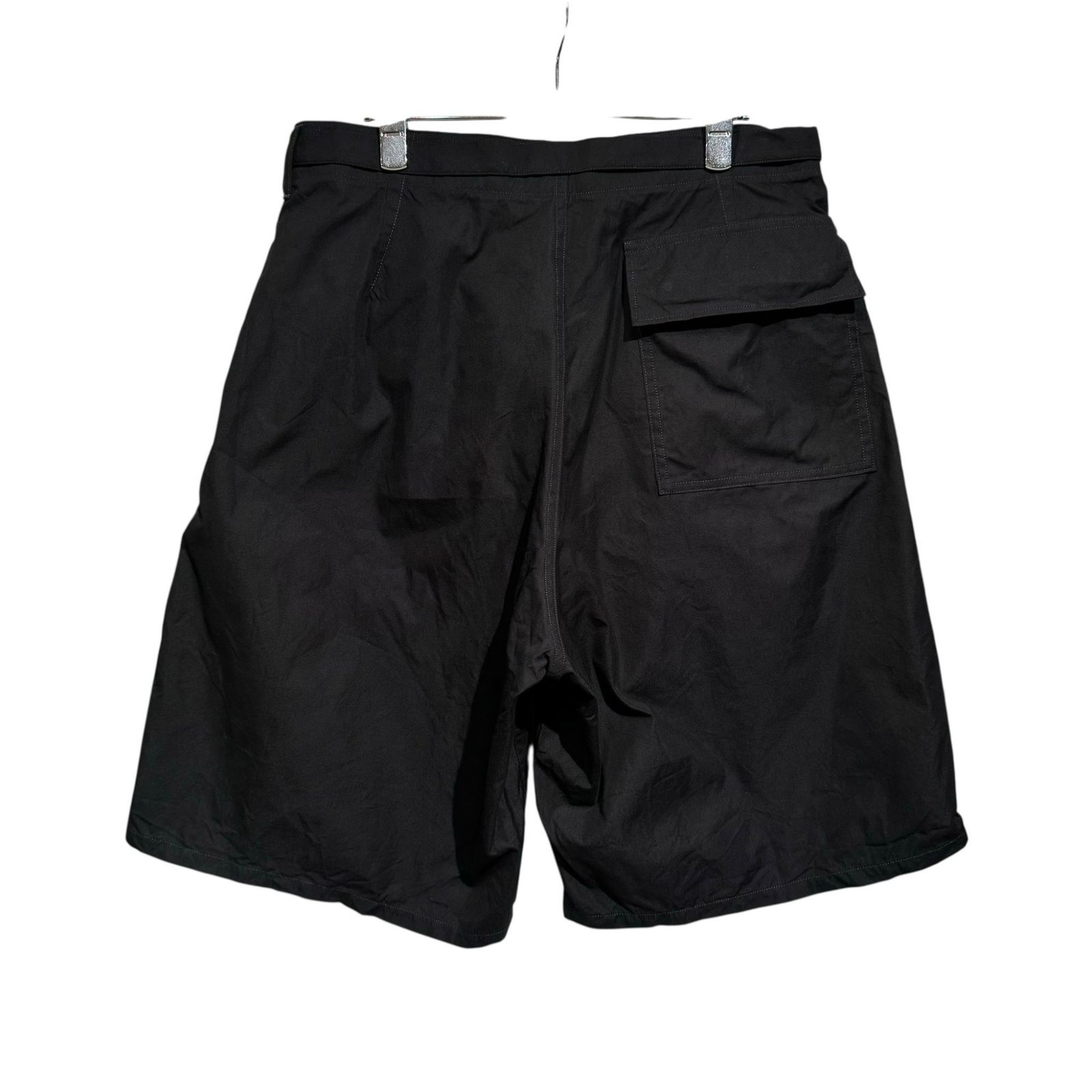 blurhms ROOTSTOCK (ブラームスルーツストック) ■■ ② bROOTS24SJS02 JOURNAL別注 C/N Oxford Over Shorts メンズ ブラック サイズ2 blurhms ROOTSTOCK (ブラームスルーツストック) □□ ② bROOTS24SJS02