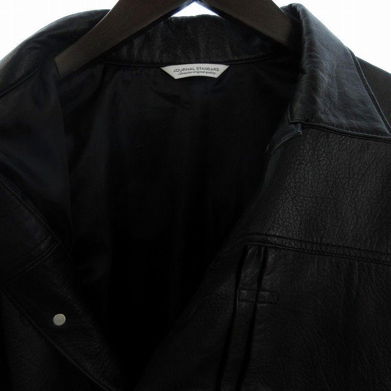 ジャーナルスタンダード 美品 24AW レザージャケット 羊革　黒 ジャーナルスタンダード JOURNAL STANDARD 美品 24AW レザージャケット