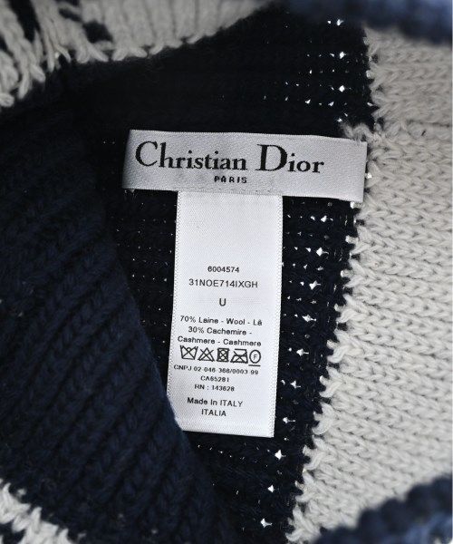 【未使用級】Christian Dior カシミヤウール ビーニーニット帽ピンク 未使用級】Christian Dior カシミヤウール ビーニーニット帽ピンク
