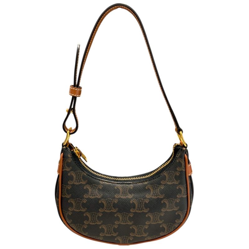 セリーヌ CELINE アヴァ ミニ 10I602 ブラック ブラウン トリンオフキャンバス レディース ハンドバッグ