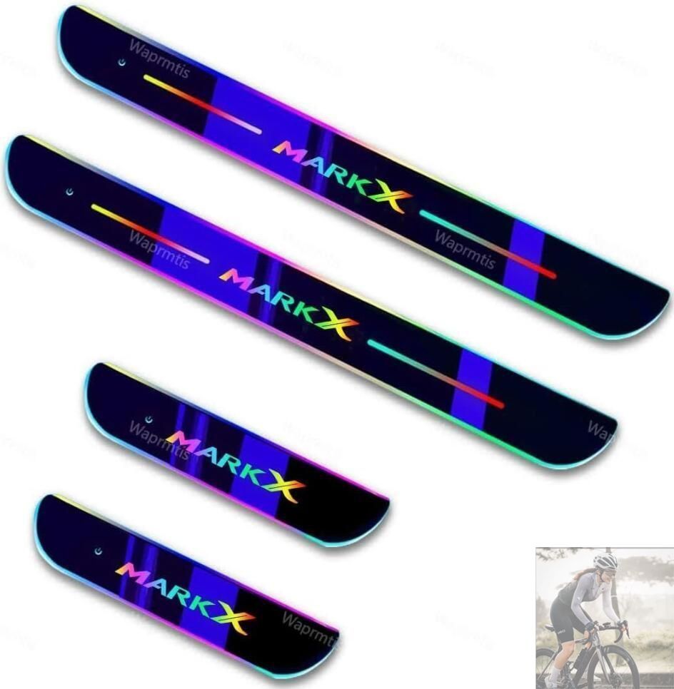 新品未使用 新作 マークX 7色 LED流れる アクリル製 自動変色 USB
