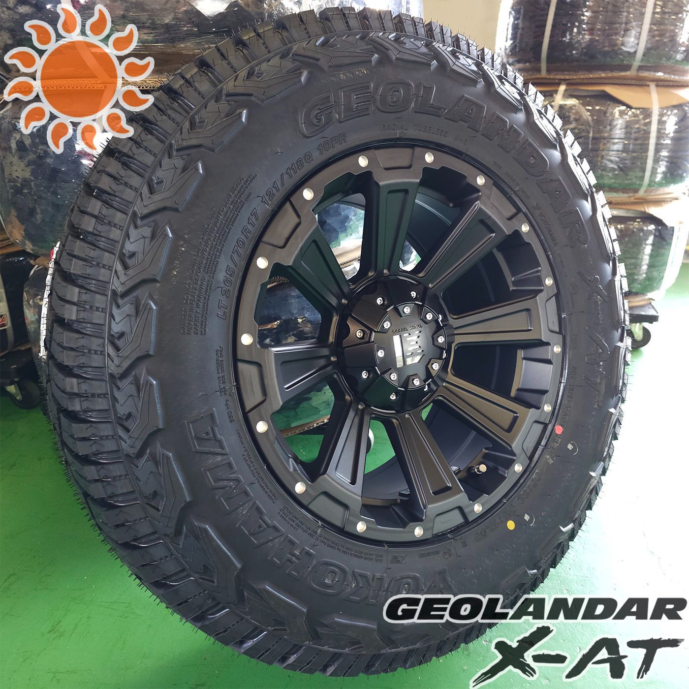 夏タイヤセット 4本組 ラングラー（JK，JL）17インチ タイヤホイールセット YOKOHAMA GEOLANDAR X-AT ヨコハマ  ジオランダー 285/70R17 ノーマル車高対応 LEXXEL DeathRock レクセルホイール デスロック - メルカリ