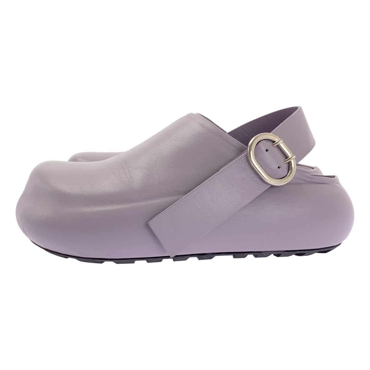 JIL SANDER | ジルサンダー | 2025AW | SABOT レザー アンクルストラップ ラウンドトゥ シューズ | 38 | パープル | レディース