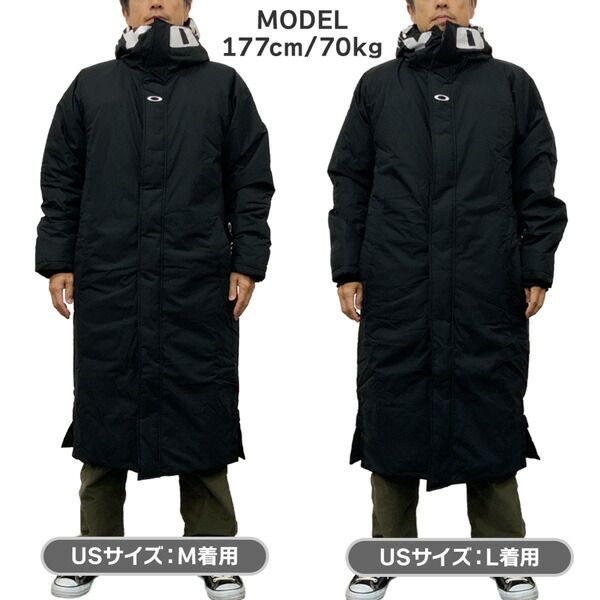 OAKLEY オークリー ベンチコート ロングコート 背面刺繍　ビッグサイズ オークリー ベンチコート OAKLEY ENHANCE ロングコート 15.7