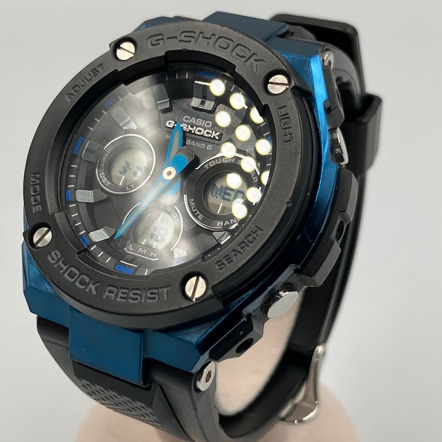 G-SHOCK GST-W300G Gスチール 電波ソーラー ブルー - メルカリ