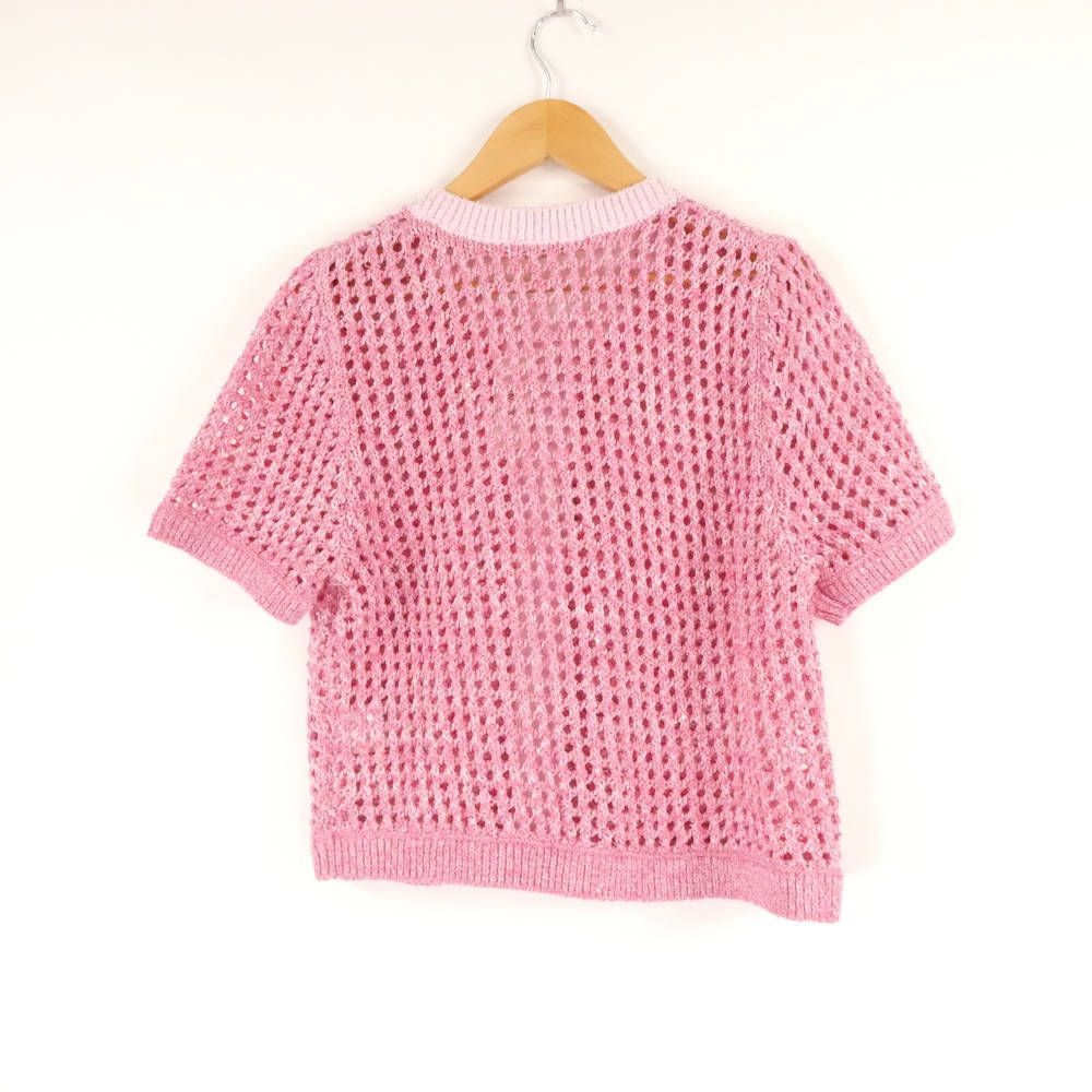 Apuweiser-riche アプワイザーリッシェ スパンコールメッシュニットジャケット カーディガン 2 ポリエステル 他 半袖 レディース AM7372A15