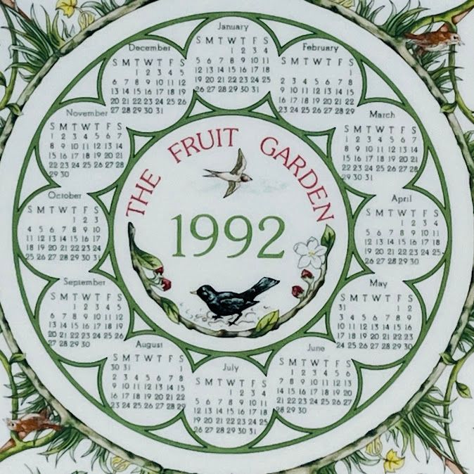 ウエッジウッドカレンダープレート 1992年 フルーツガーデン 楽天市場】カレンダープレート 1992年 カントリー ガーデン シリーズ 2