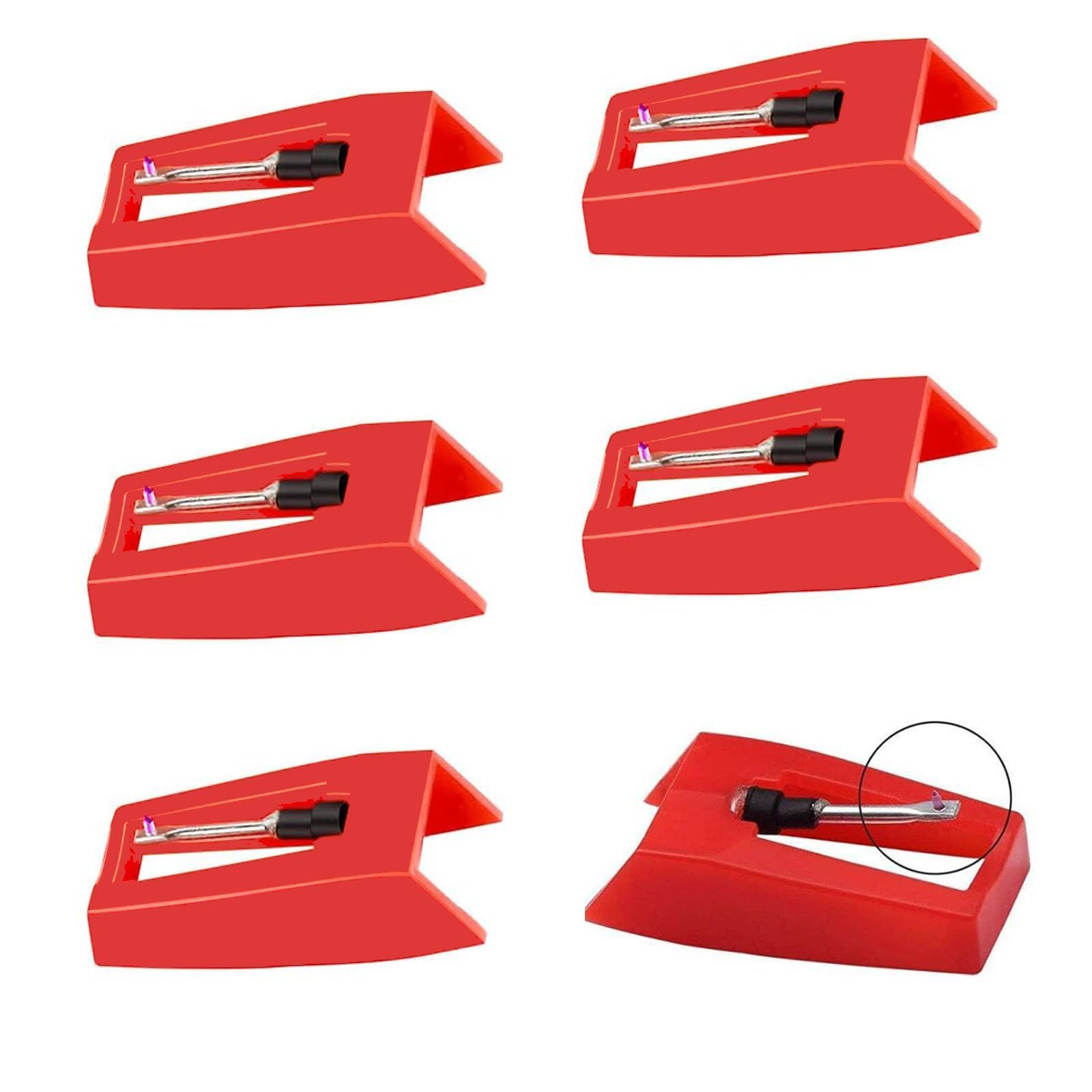 人気商品】LP レコード針 交換針 レコードプレーヤー針 6個