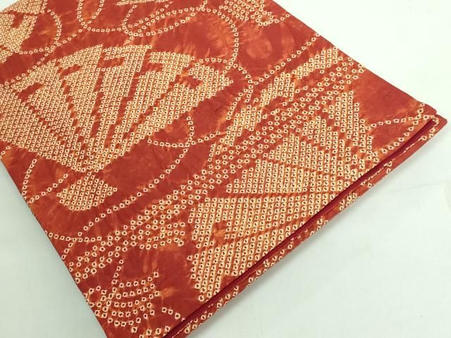 平和屋着物□極上 岩手の匠 草紫堂 南部絞り 茜染 九寸開き名古屋帯 檜