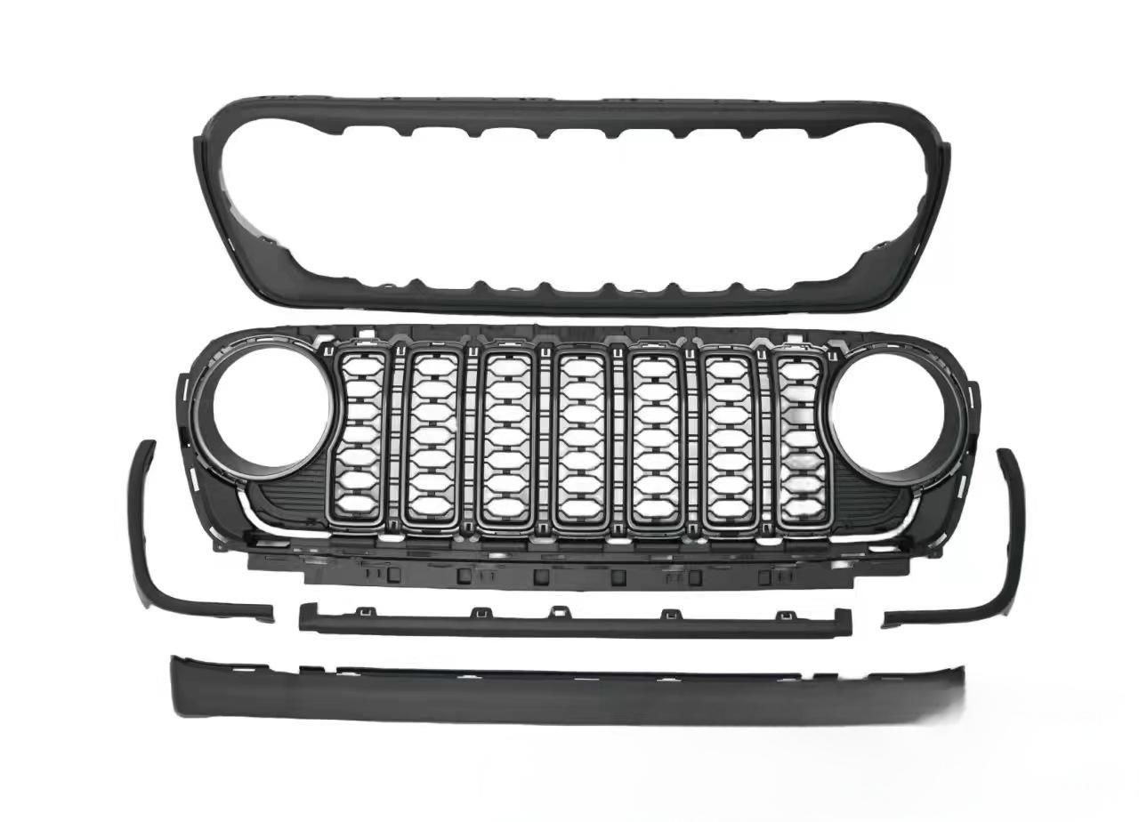 18-24JEEPラングラーJL用無孔フロントグリル フェイスガード