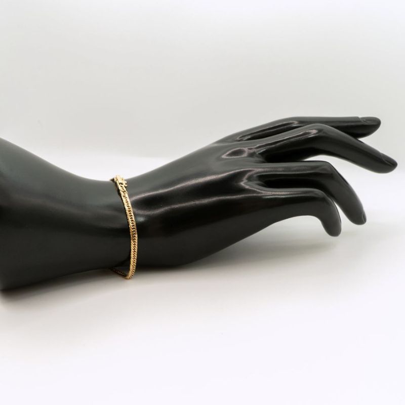 K18 18金喜平ブレスレット 8面カットトリプル 16cm 4g