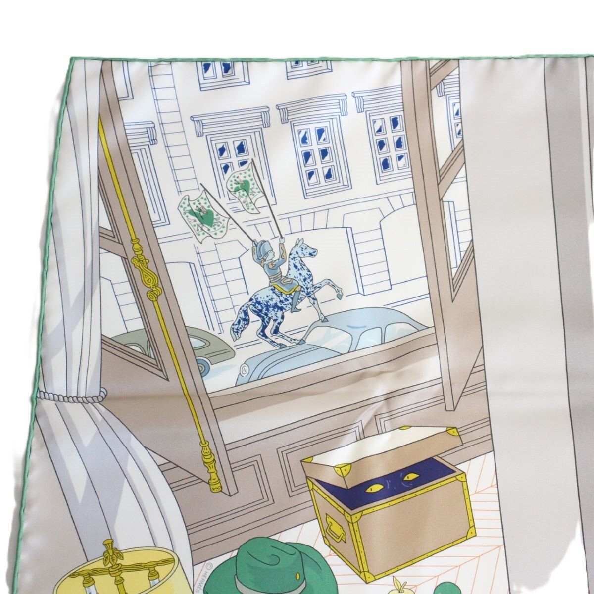 HERMES エルメス カレ 90 スカーフ 24番地のミステリー シルク