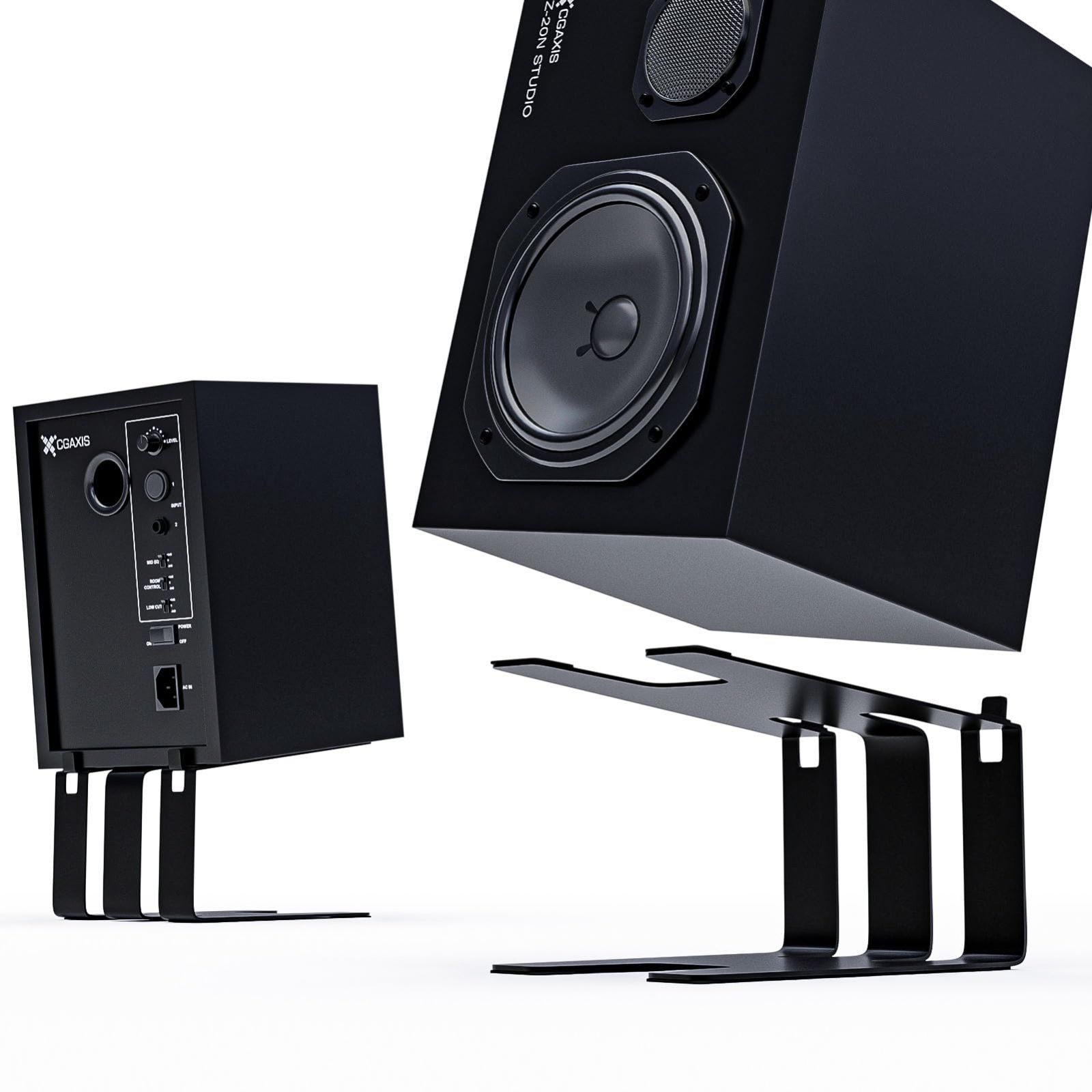 Mukjipa AB-M スピーカースタンド 卓上 小型スピーカーアルミ台座 5