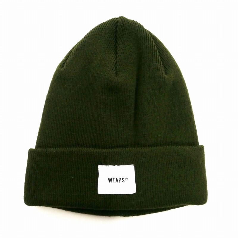 新品未使用 WTAPS ビーニー　オリーブ ニット帽 フリーサイズ ダブルタップス WTAPS ニットキャップ ビーニー 帽子 00