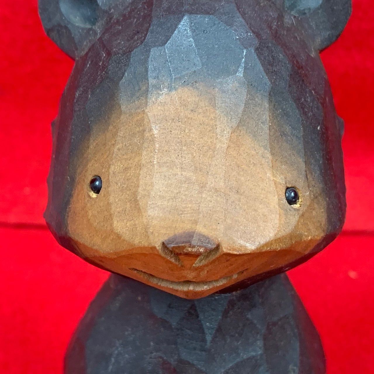 【北海道】　熊ボッコ　木彫り　置物 fit=scale-down,w=1200