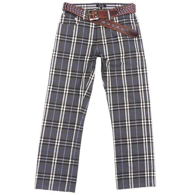 バーバリーブラックレーベル ボトムス ノバチェック 廃盤レア バーバリーブラックレーベル ノバチェック パンツ 総柄