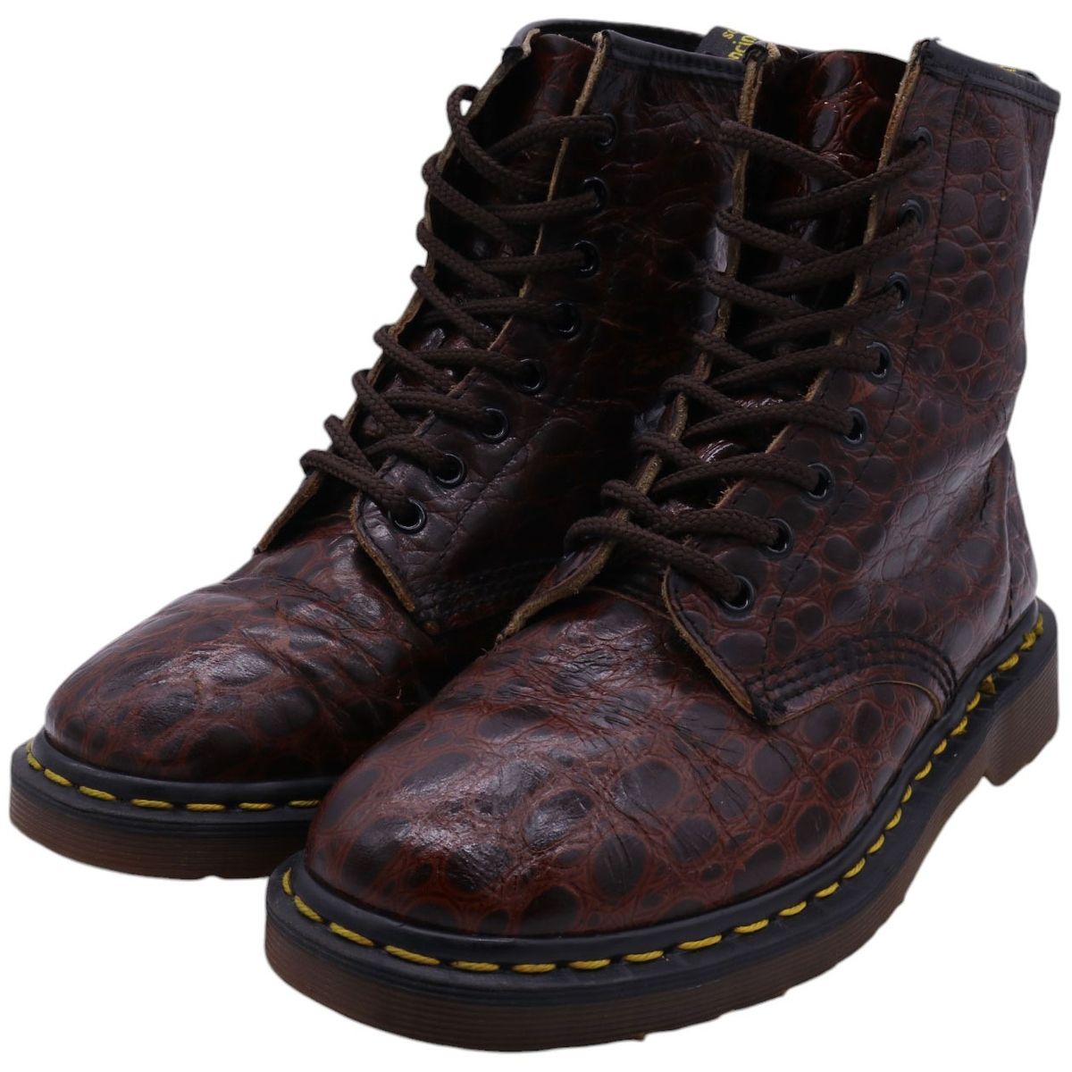 古着 ドクターマーチン Dr.Martens 総柄 クロコダイル柄 8ホールブーツ 英国製 レディース24.0cm相当/saa011691 - メルカリ