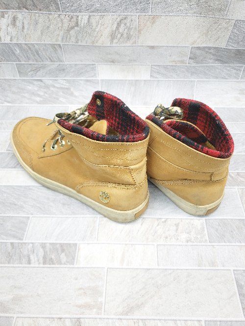 □ Timberland ティンバーランド WOOLRICHコラボ 赤チェック ブーツ