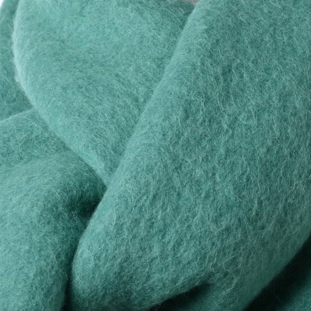 AURALEE BRUSHED アルパカウール混 メルトン マフラー FREE グリーン