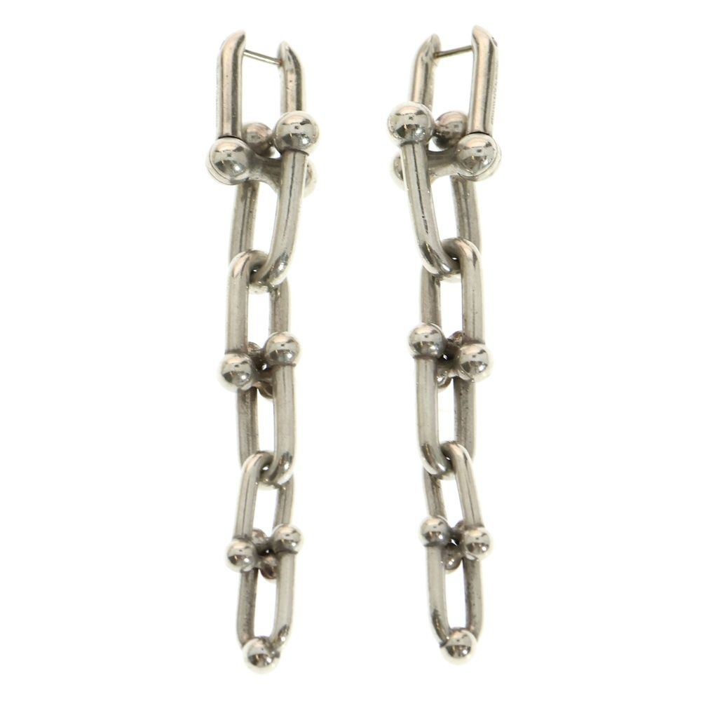 TIFFANY-Co ティファニー ハードウェア グラジュエイテッドリンク ピアス イヤー シルバー チェーン