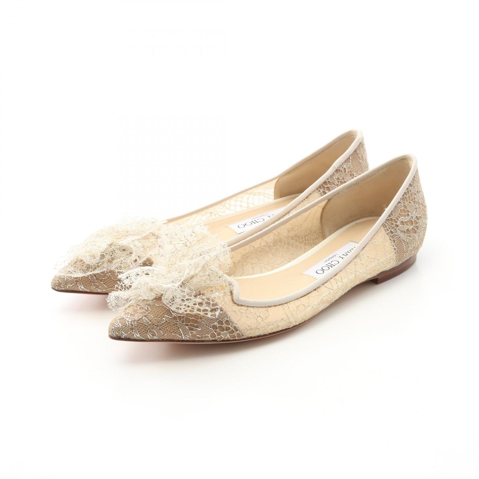 ジミーチュウ JIMMY CHOO フラットシューズ 34 - ヌバック×ナイロン