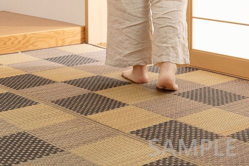  い草カーペット 裏貼り うしお 江戸間4.5帖 GR 草履 下駄 キッズシューズ