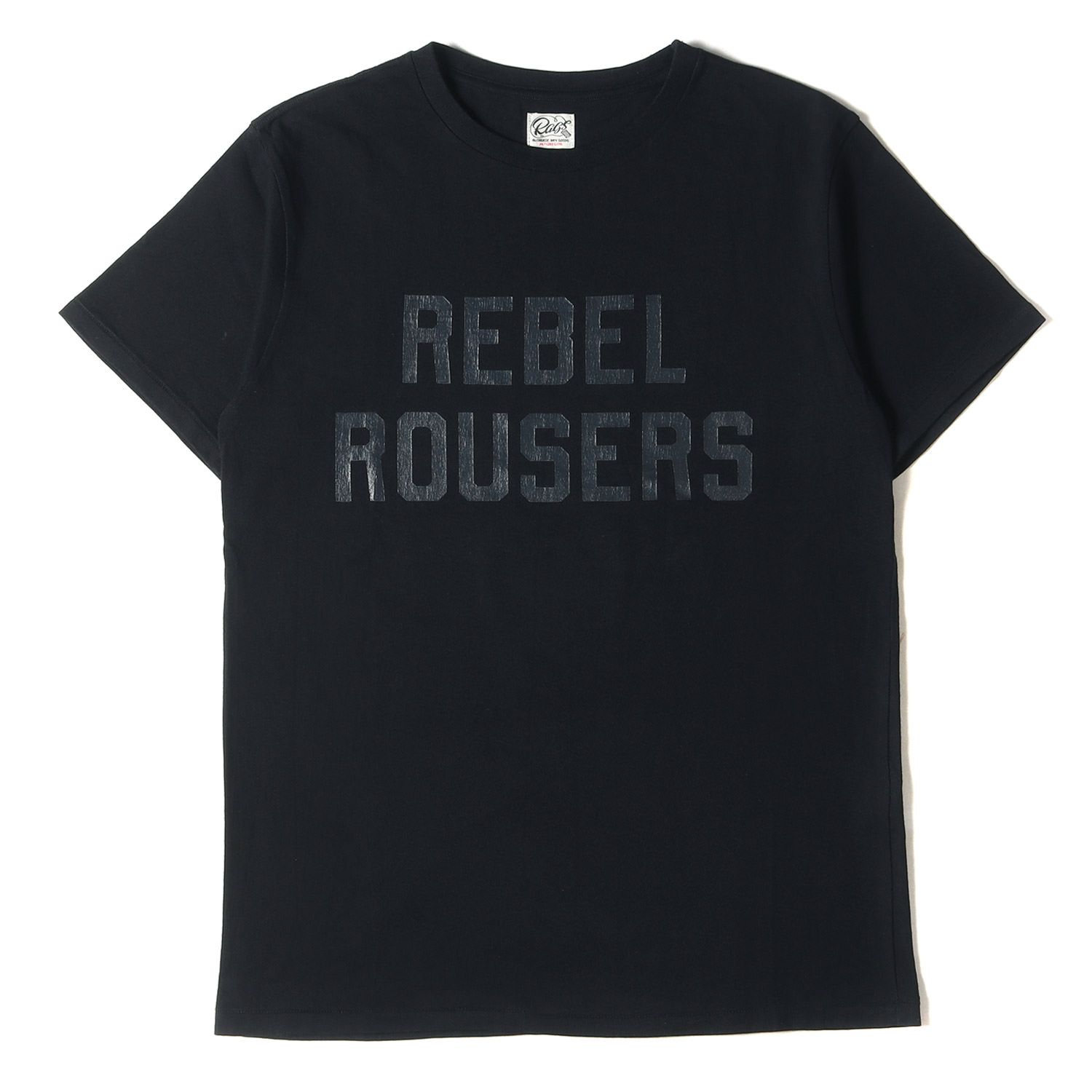 Rags McGREGOR ラグスマックレガー Tシャツ サイズ:M ロゴ プリント クルーネック 211722601 ブラック 黒 日本製 トップス カットソー 半袖 ブランド