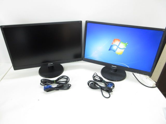 しん　Philips 243V5Q ２台 2台セット」◎PHILIPS/フィリップス◎243V5QHABA/11◎23.6インチ