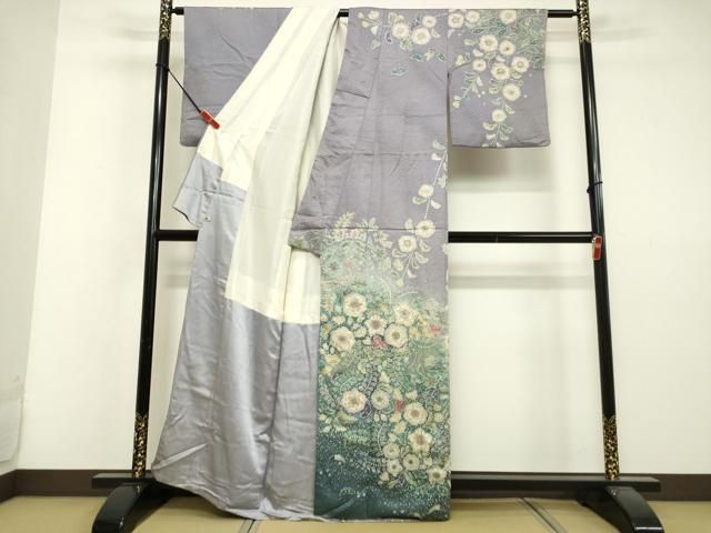 平和屋着物●訪問着　絞り　辻が花　暈し染め　金通し地　さが美扱い　正絹　逸品　DAAV1192tw 平和屋着物○訪問着 絞り 辻が花 暈し染め 金通し地 さが美扱い 正絹