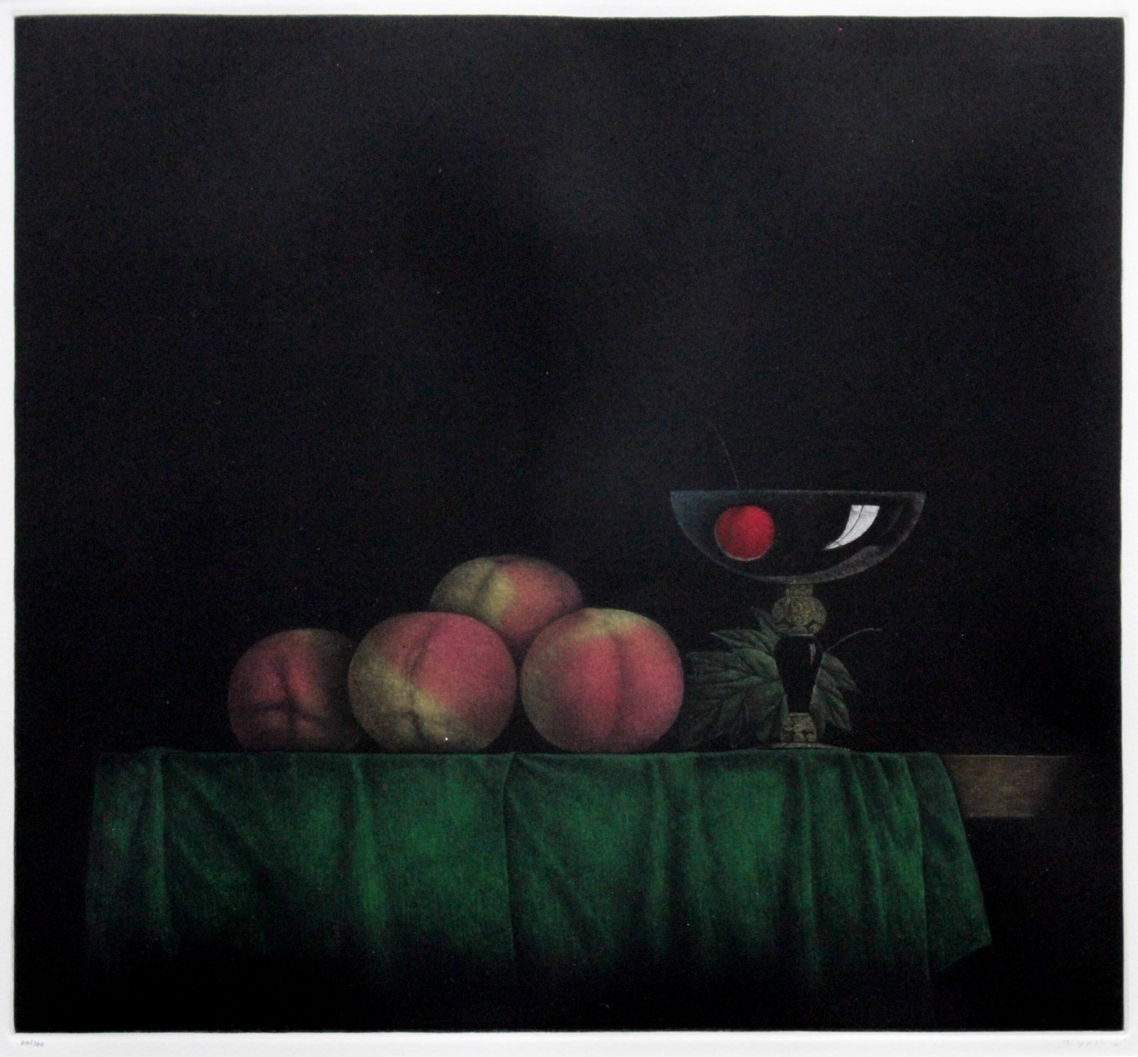 横井 巴『桃とさくらんぼ』銅版画【真作保証】 絵画 横井 巴『桃とさくらんぼ』銅版画【真作保証】 絵画 - メルカリ