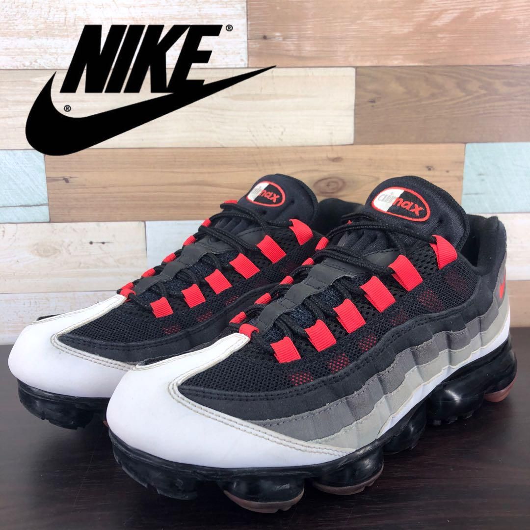 NIKE AIR VAPORMAX 95 ナイキ エア ヴェイパーマックス 95 ホワイト ホット レッド 27cm U10693  AJ7292-101 - メルカリ