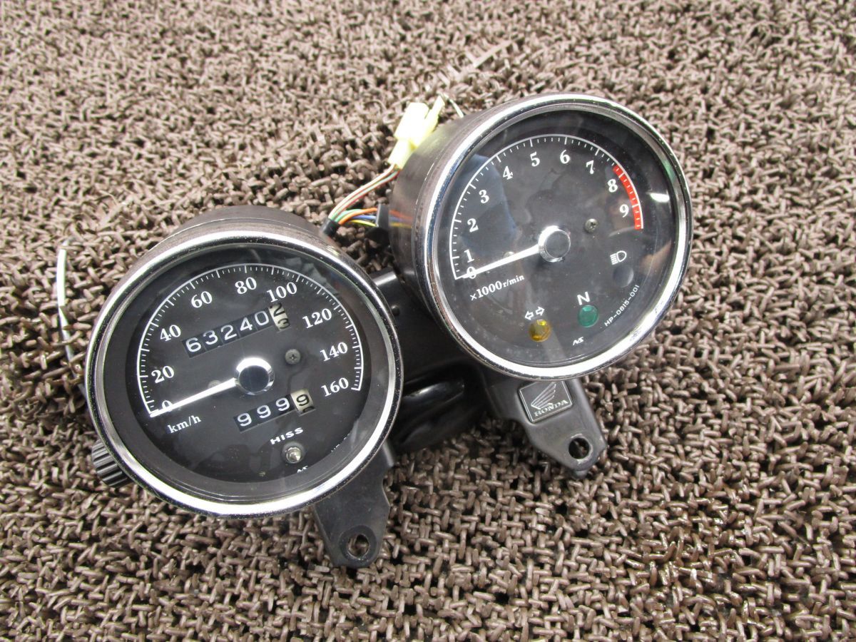 CB400SS メーター スピード タコ ▲A2112 NC41 ホンダ NC38E キャブ車 動画有 セル付