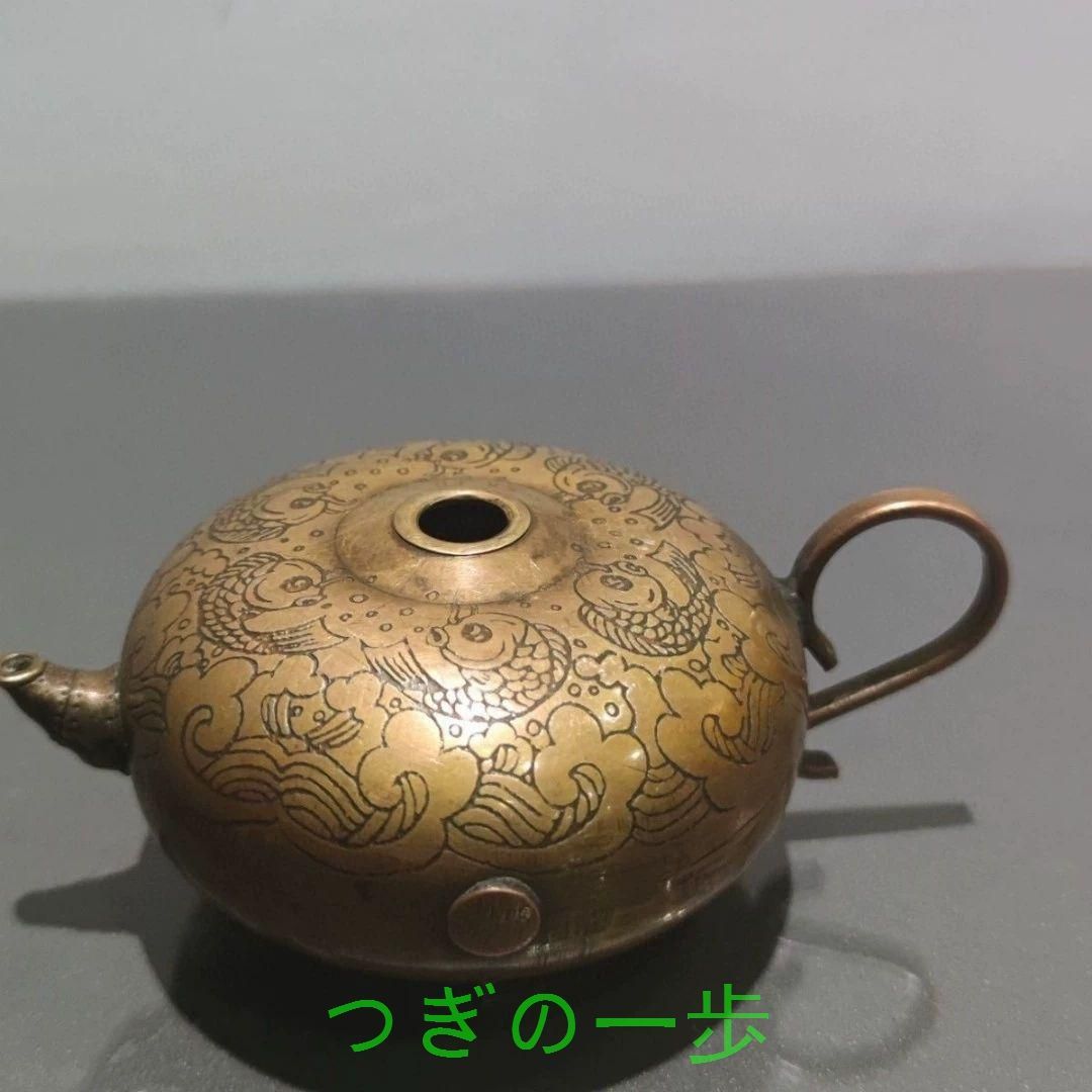 銅 細工 水滴壺 硯滴 文房用品 書道具 文房具 工芸品 置物 Amazon.co.jp: 書道用具 水盂 筆洗 水滴 水壺 時代物 純銅製