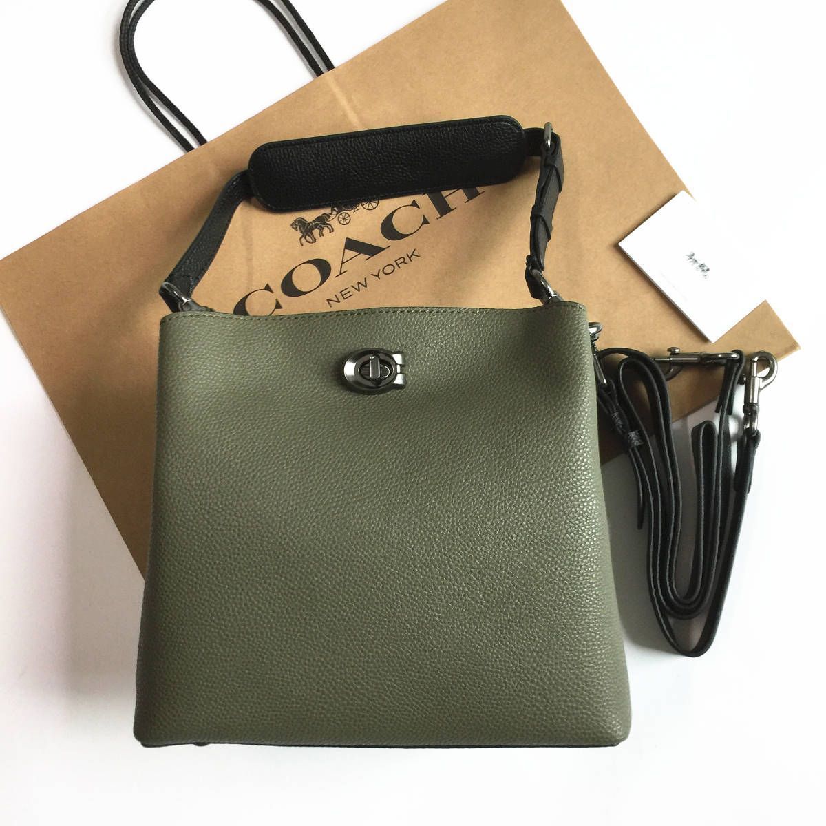 coach コーチウィロウ トート グリーン緑トートバッグ