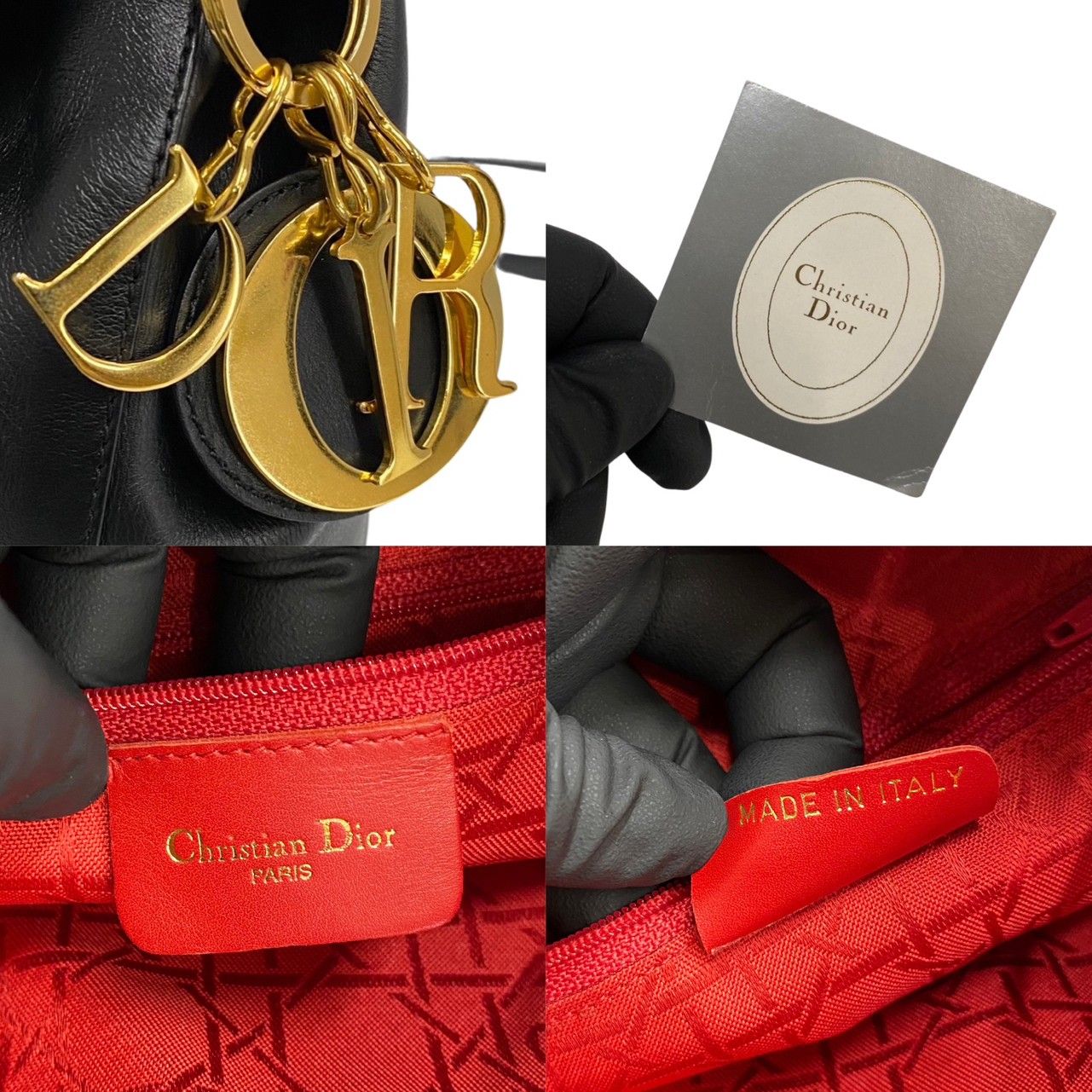極 美品 Christian Dior ディオール レディディオール ロゴ