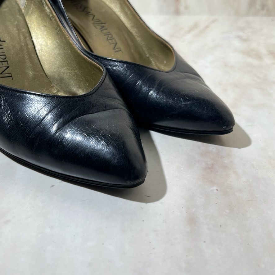 高級】 YVES SAINT LAURENT イブサンローラン パンプス ブラック