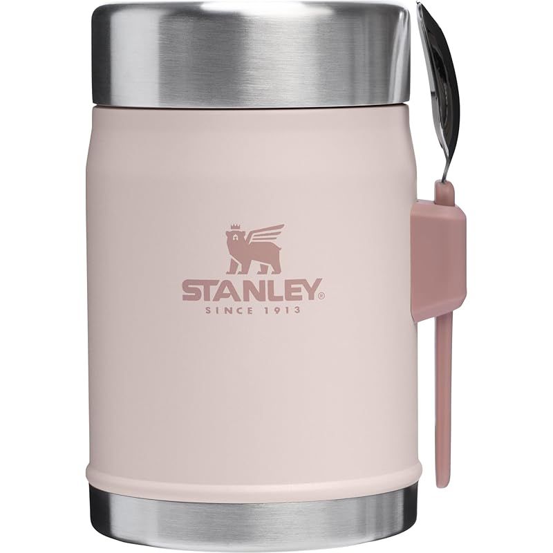 ♥品 Stanley スタンレー クラシックフードジャーとスポーク 14オンス | 真空断熱サーモスフードコンテナ | 広口スクリューオン蓋 | ステンレススチール | BPAフリー | ローズクォーツ 0