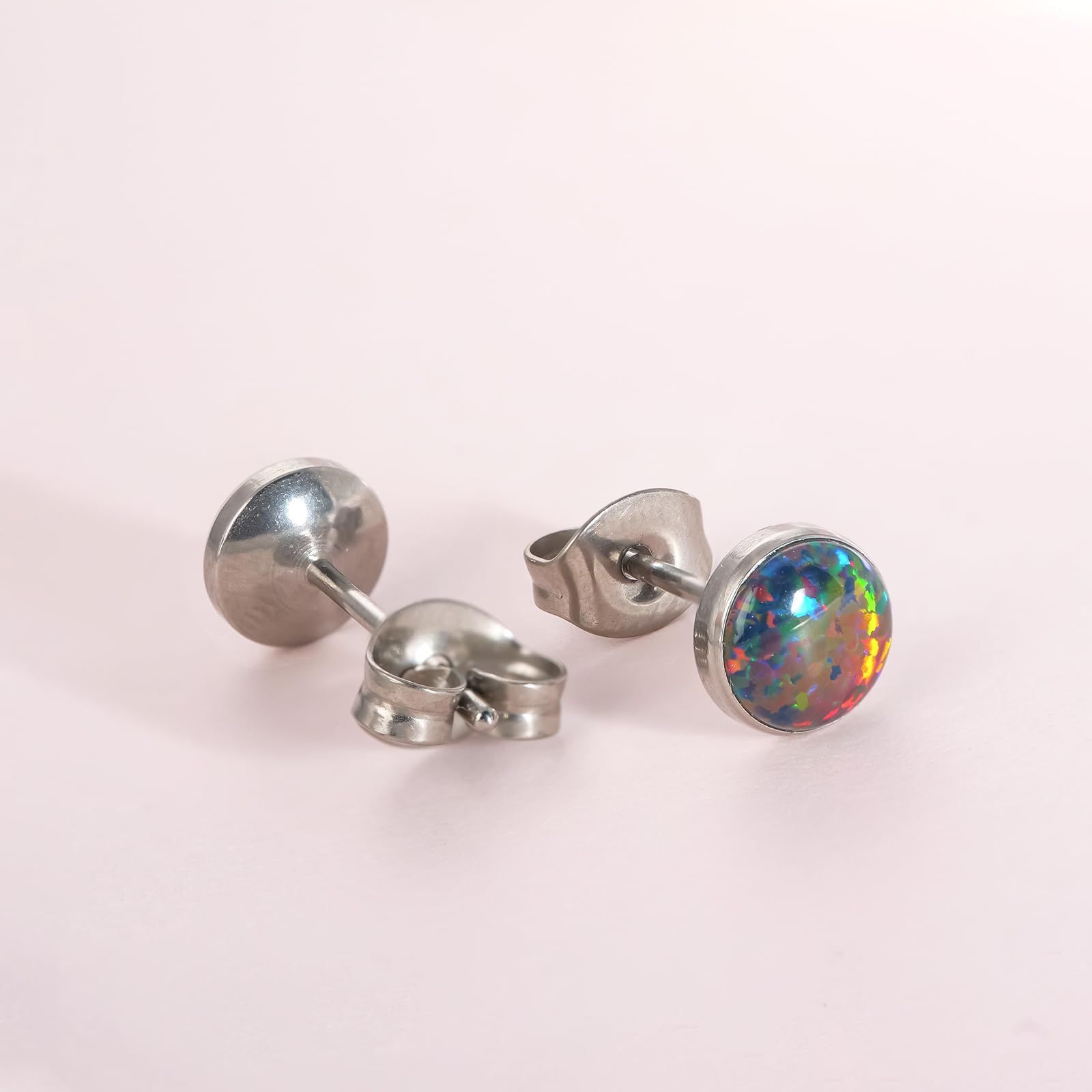 【送料無料】 6mm_Opal A6 Limerencia 純チタン ピアス オパール スタッドピアス 6mm 誕生石 10月 金属アレルギー対応 人気 クリス