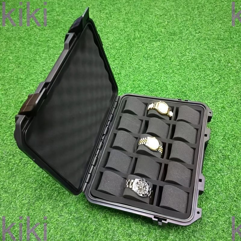 新品未使用腕時計収納ケース 15本収納 アタッシュケース トランクケース ウォッチケース 収納箱 持ち運び 防水 コレクションケース ハード