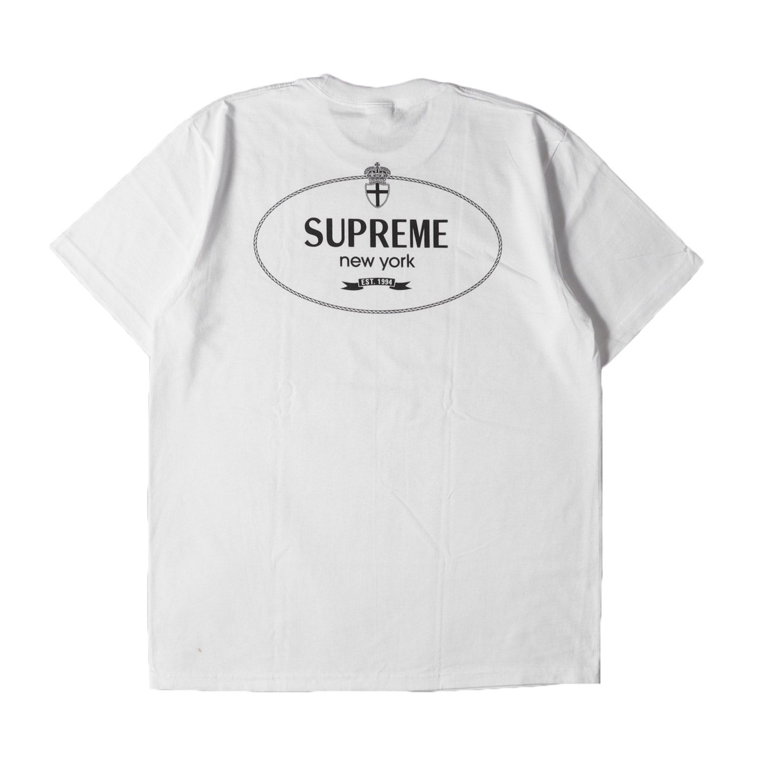 【新品】Supreme シュプリーム Tシャツ サイズ:M / 24AW エンブレムロゴ クルーネック Tシャツ (Crest Tee) / ホワイト 白 / トップス カットソー 半袖【メンズ】