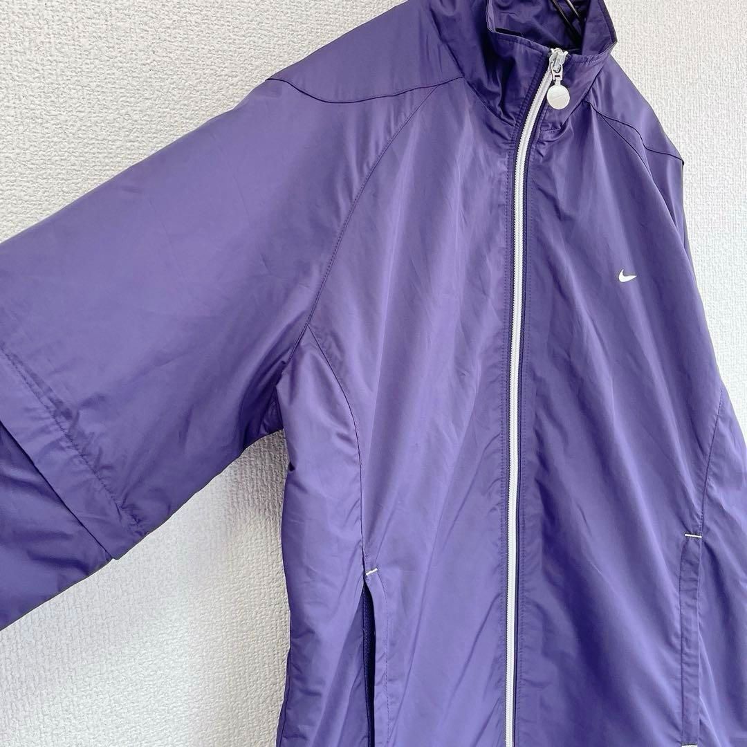 ☆美品☆ナイキゴルフ ナイロンジャケット 2WAY おしゃれ パープル XL
