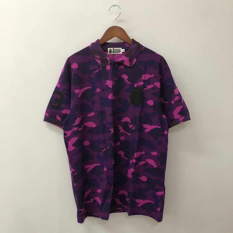 A BATHING APE カモフラージュポロシャツ サイズXL エイプ ABC CAMO LARGE APE HEAD POLO（ポロシャツ）｜A BATHING APE