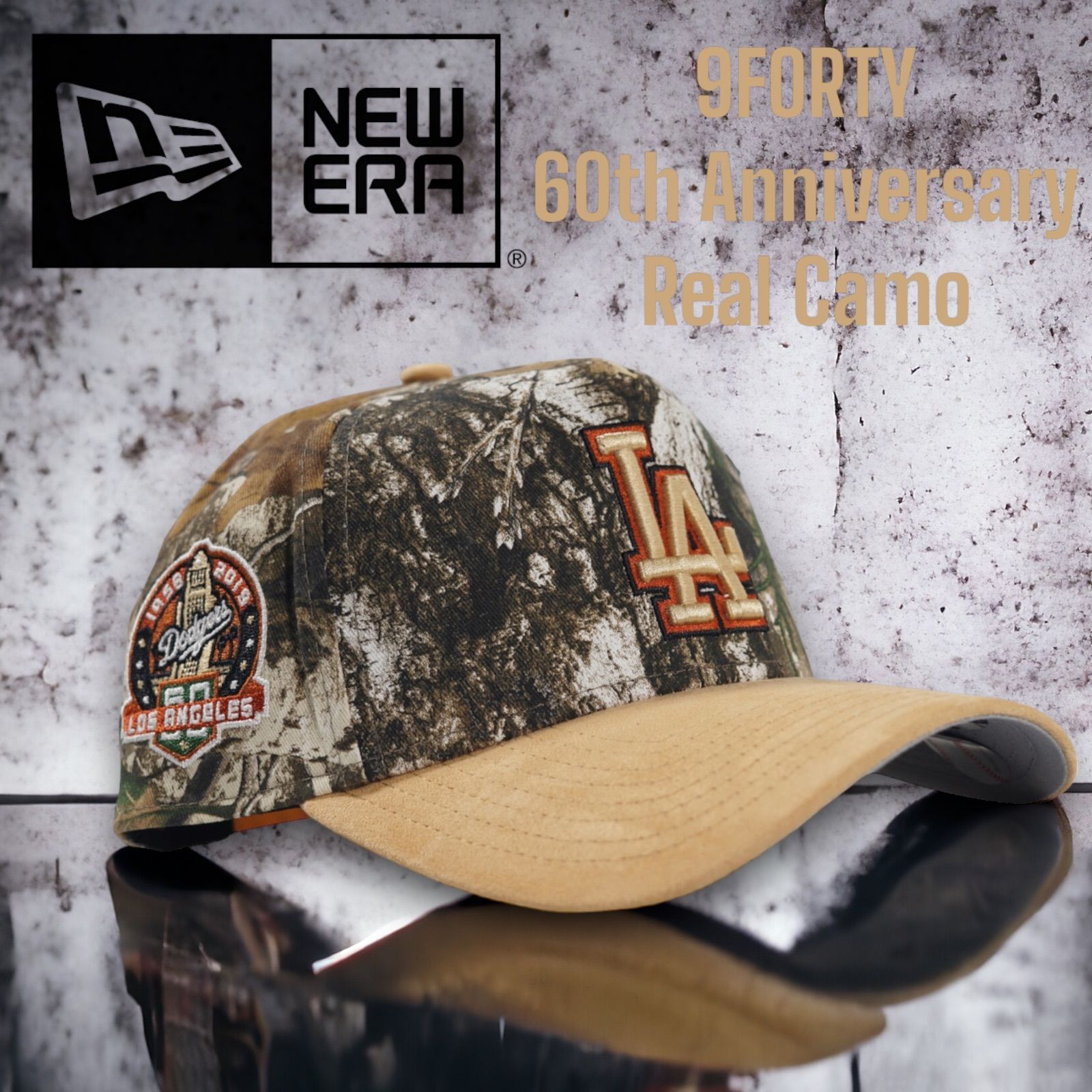 ○New Era 9FORTY Los Angeles Dodgers Real Tree Suede A-Frame Cap ...