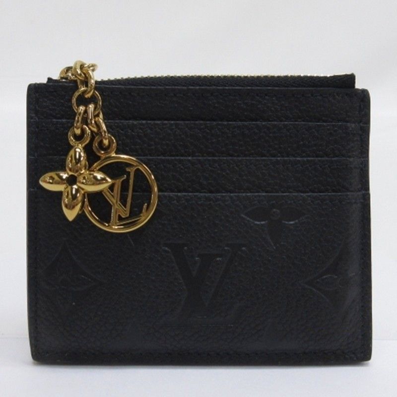 ルイヴィトン LOUIS VUITTON モノグラム アンプラント ポルト カルトフローラ コインケース カードケース 小銭入れ M82639 ノワール AA