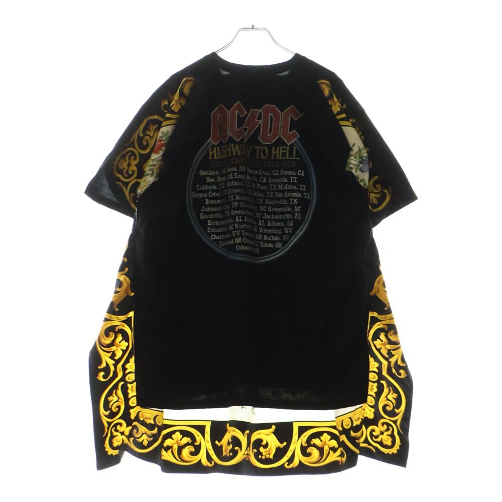 JUNYA WATANABE スカーフドッキングTシャツ　25ss STRIKE BACK×時計柄シルクスカーフドッキングTシャツ