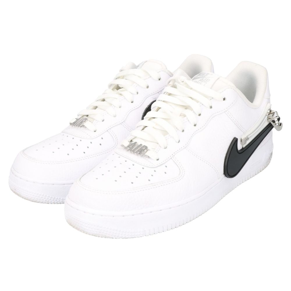 Nike ホワイト ジッパースニーカー NIKE (ナイキ) AIR FORCE 1 WHITE ZIPPER エアフォースワンホワイト